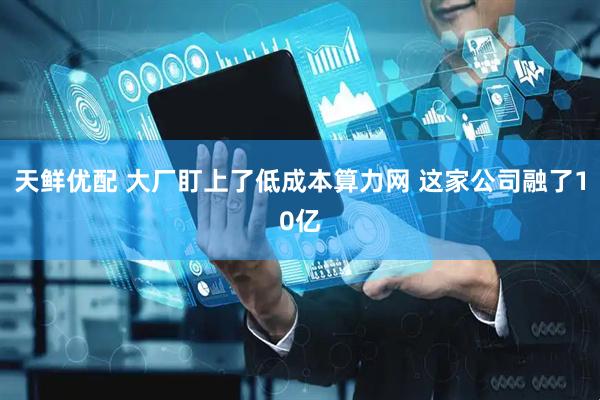 天鲜优配 大厂盯上了低成本算力网 这家公司融了10亿